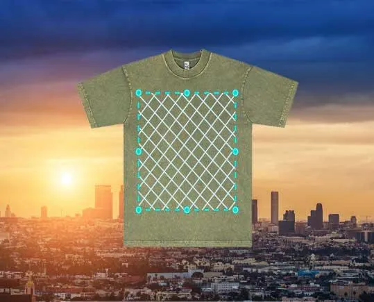 10 LA Apparel Mineral Wash Tees - Jumbo Print