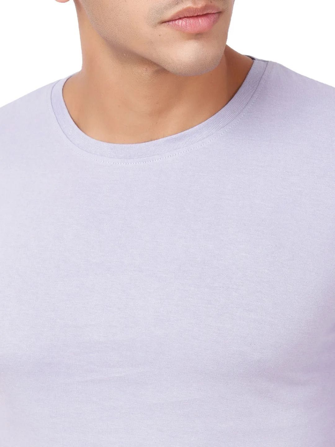 100 % Cotton Round Neck Solid Regular Full Sleeve T-Shirt