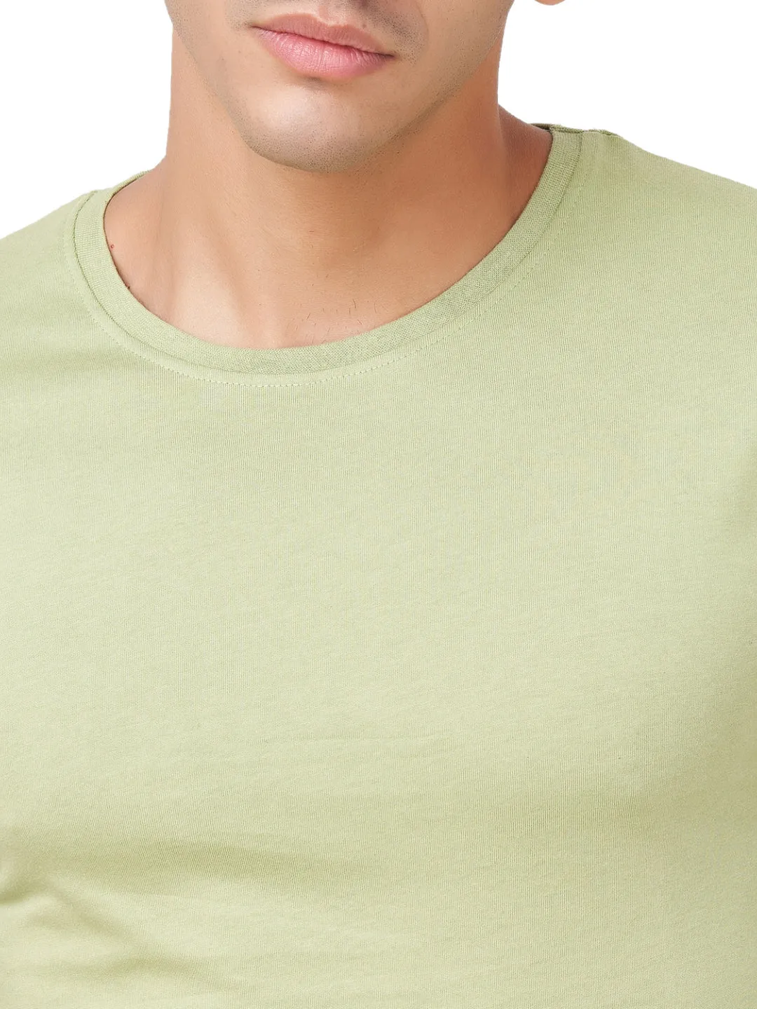 100 % Cotton Round Neck Solid Regular Full Sleeve T-Shirt