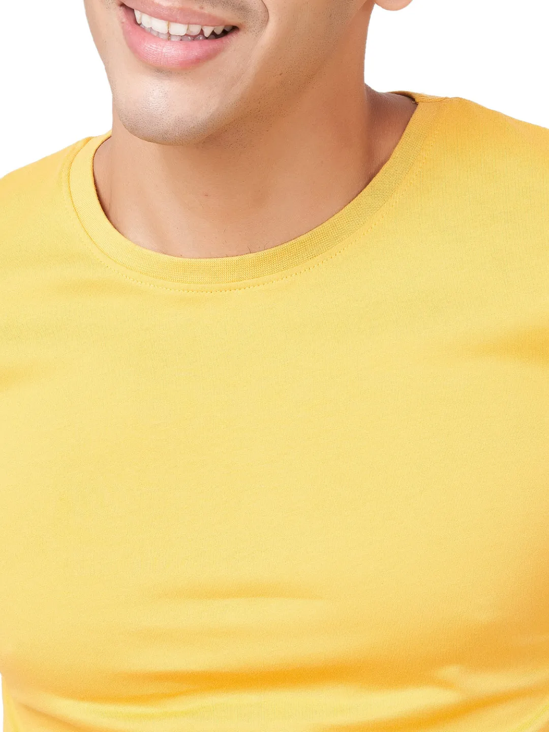 100 % Cotton Round Neck Solid Regular Full Sleeve T-Shirt