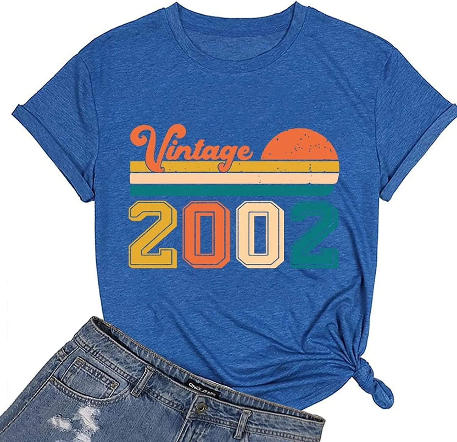 20th Birthday T-Shirt Women Vintage 2002 Gift Graphic Tees