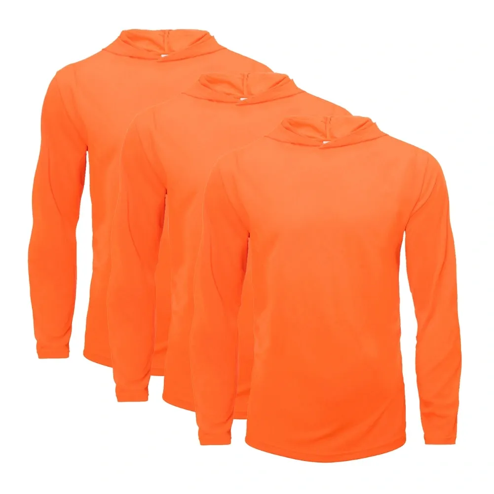 3 Pack Men’s Performance Long Sleeve with Hood