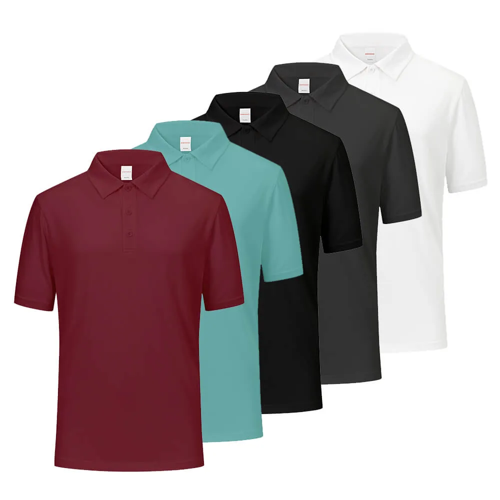 5 Pack Men's Quick Dry Polo Shirts