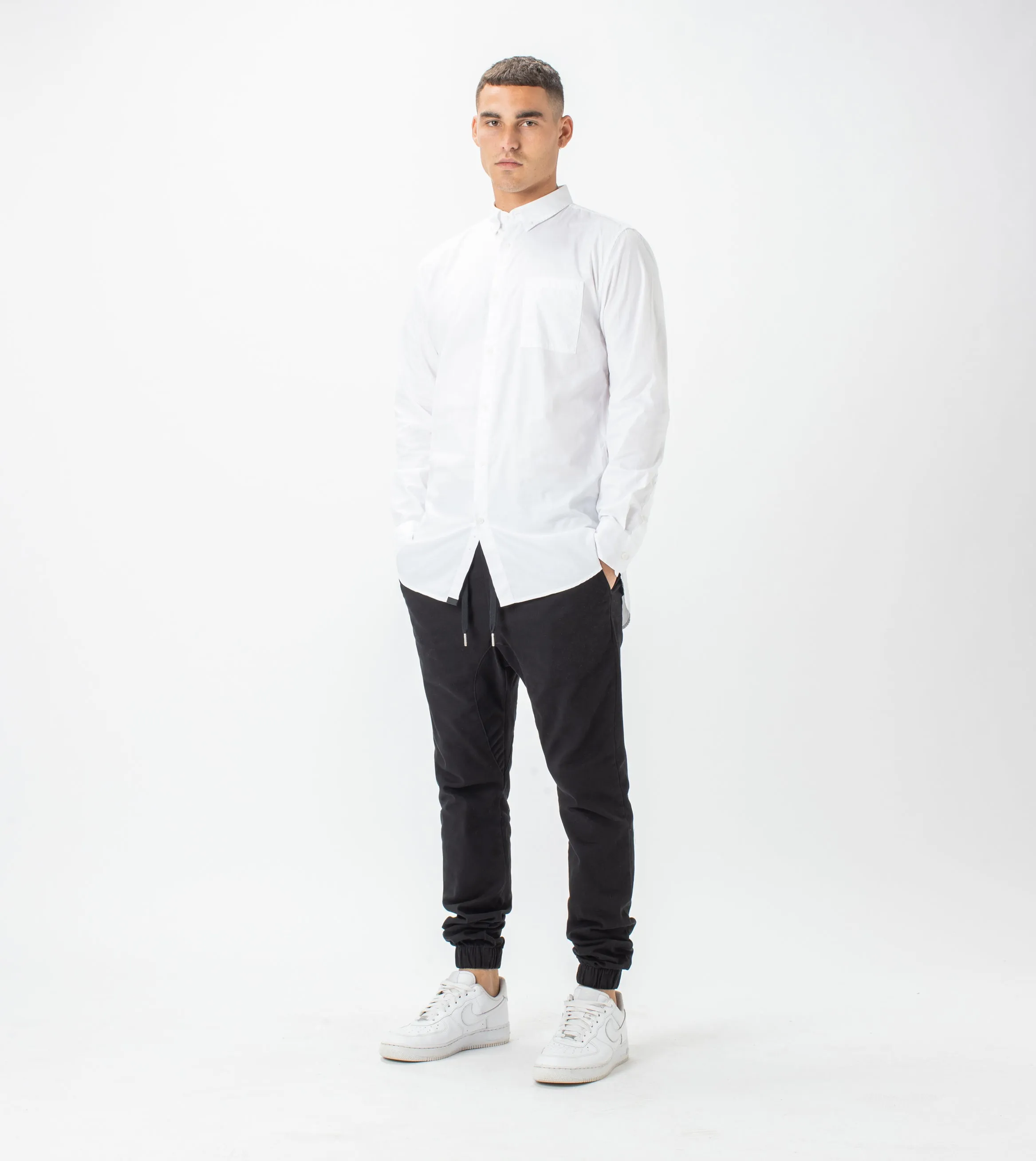 7 Foot LS Oxford Shirt White