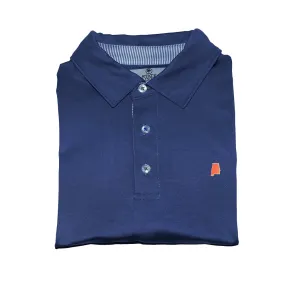 Alabama Auburn Gameday Signature Polo Navy