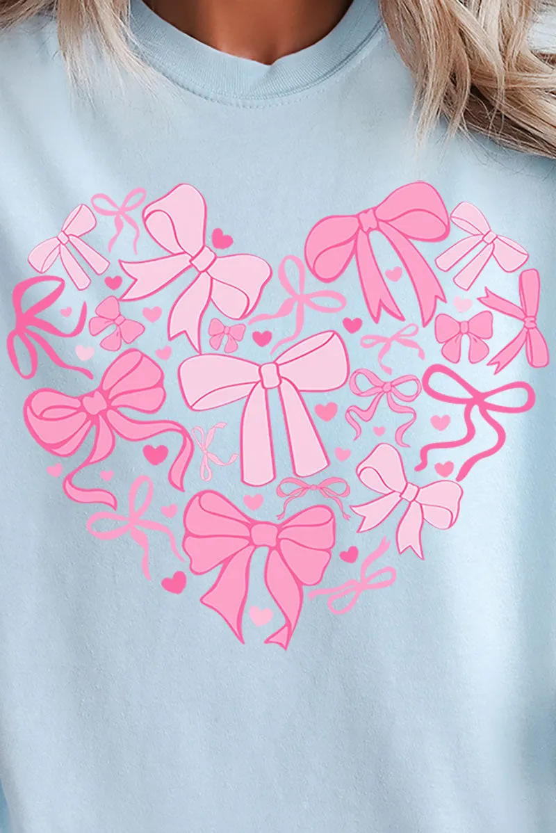 All The Bows Valentine Heart Comfort Colors Adult Ring-Spun Cotton Tee