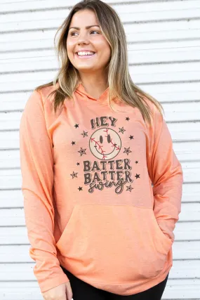 Baseball Hey Batter Batter Swing Adult Soft-Tek Blend Long Sleeve Hoodie