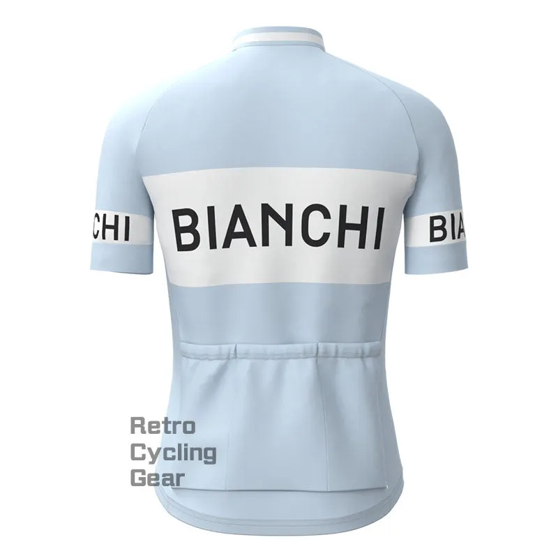 Bianchi Baby Blue Retro Short Sleeve Cycling Kit