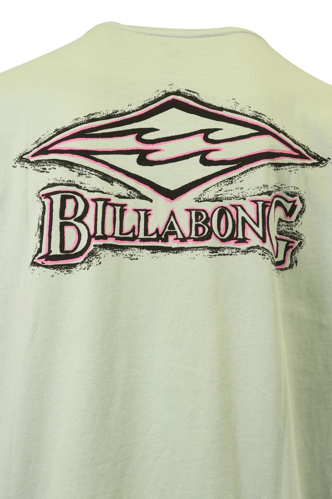 Billabong Men's T-Shirt Pastel Green Graphic Print S/S (S15)