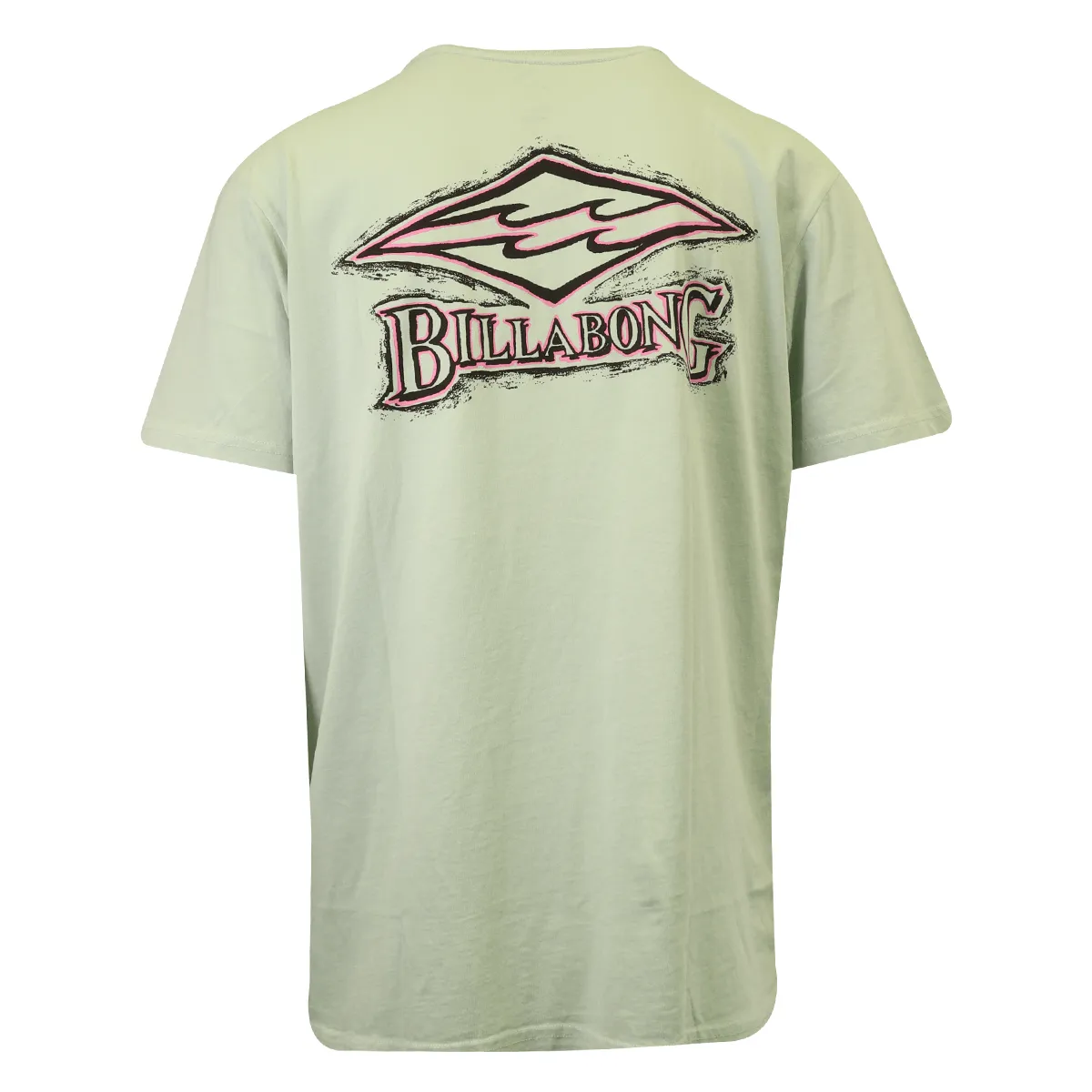 Billabong Men's T-Shirt Pastel Green Graphic Print S/S (S15)