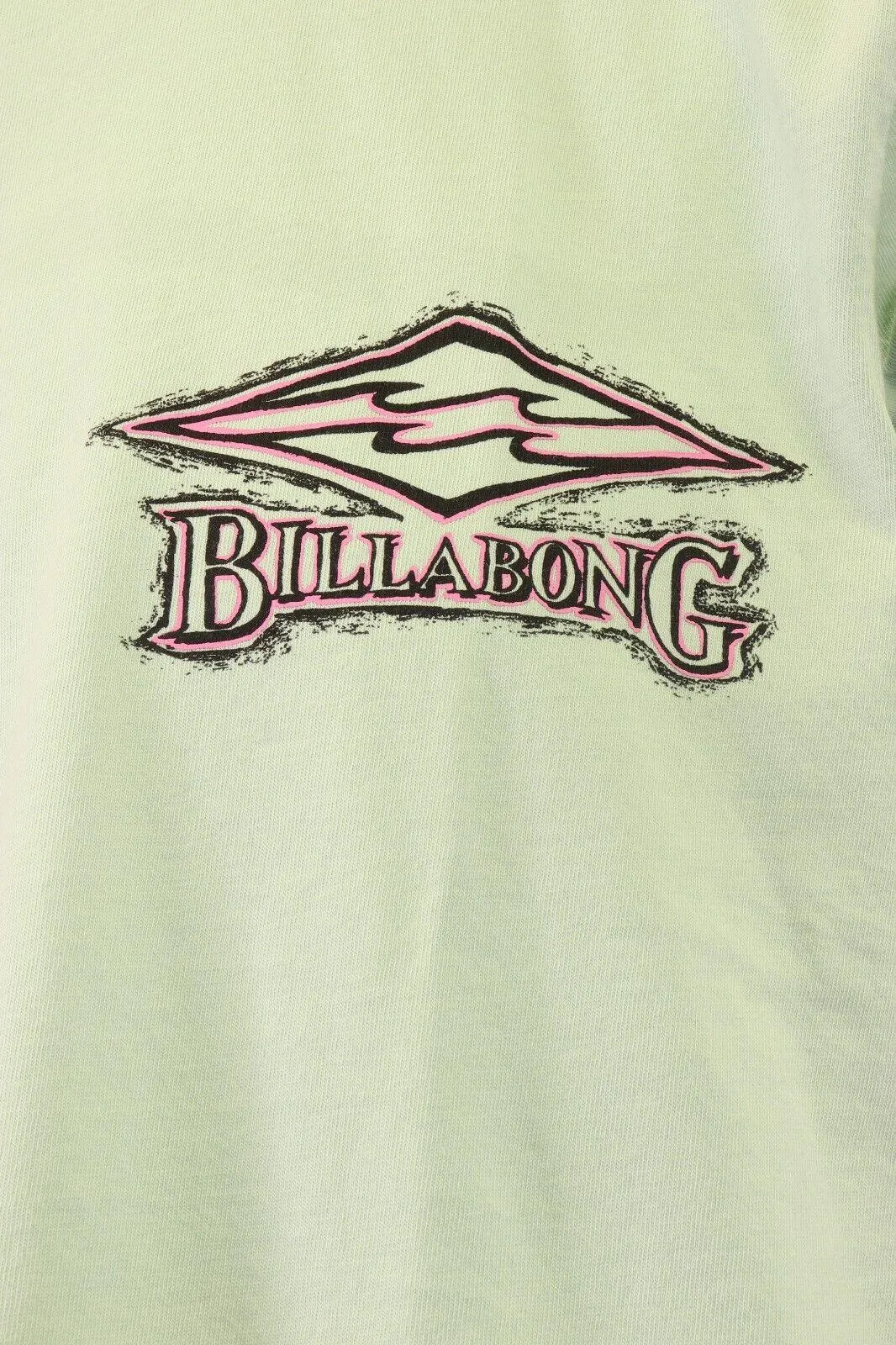 Billabong Men's T-Shirt Pastel Green Graphic Print S/S (S15)