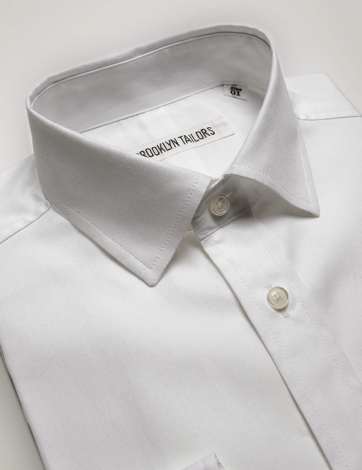 BKT20 Slim Dress Shirt in Pinpoint Oxford - White