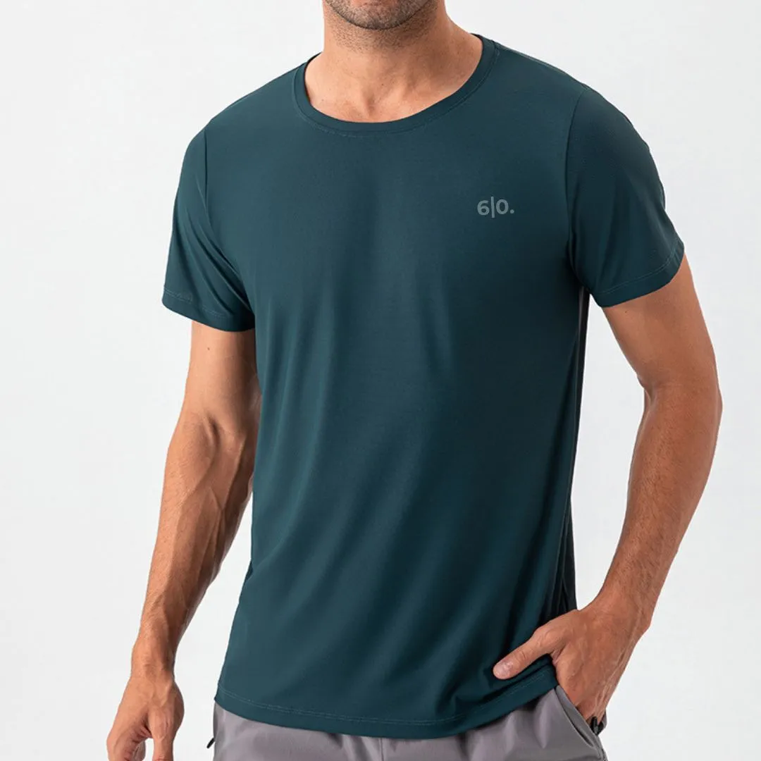 Black quick dry material t-shirts for men With print