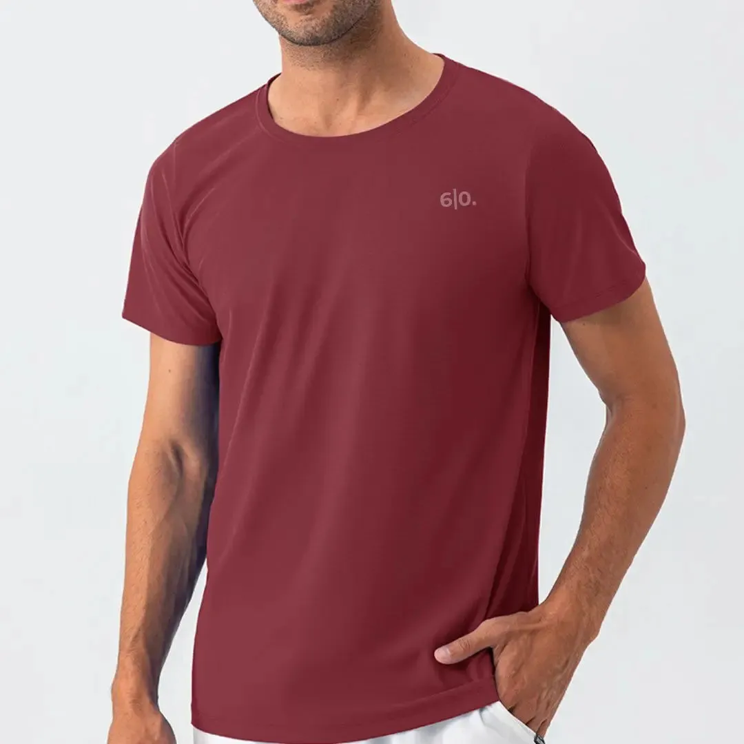 Black quick dry material t-shirts for men With print