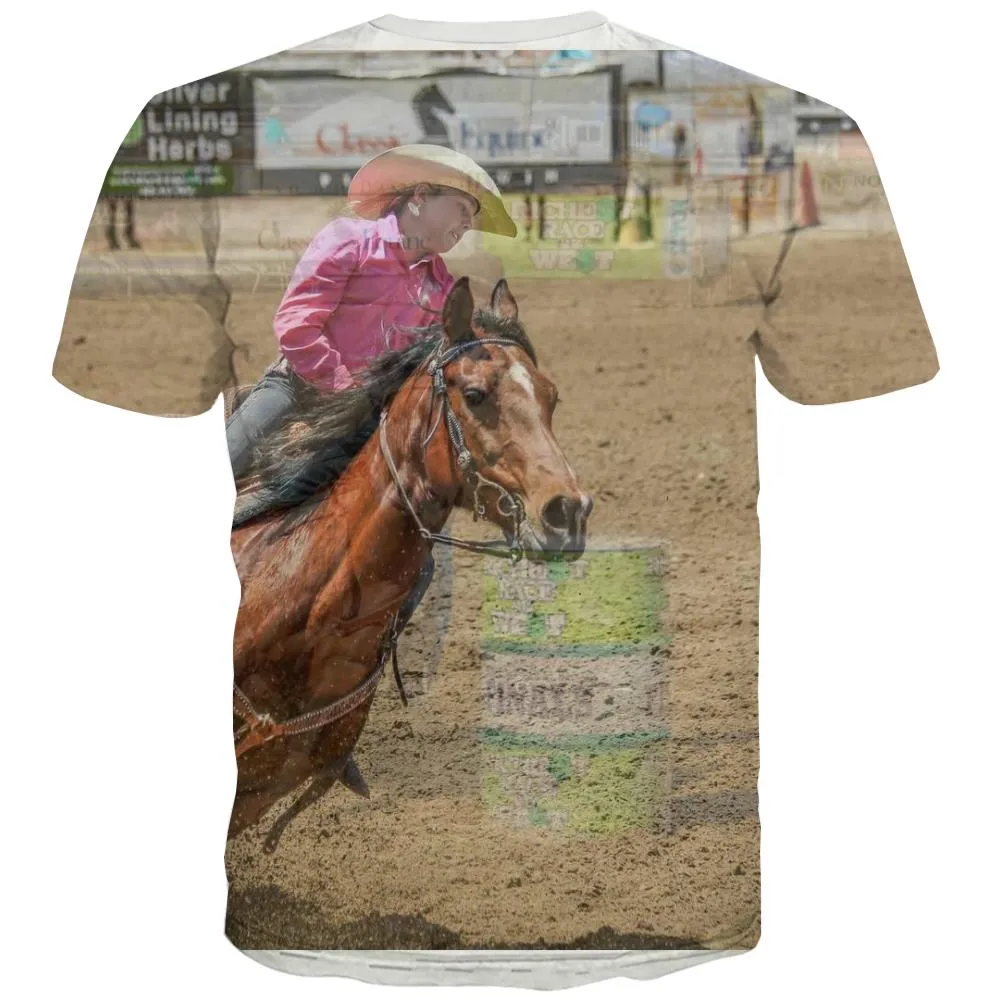 Borse T-shirt Men Competition Tshirts Casual Raced Tshirts Cool Equestrian Tshirts Novelty