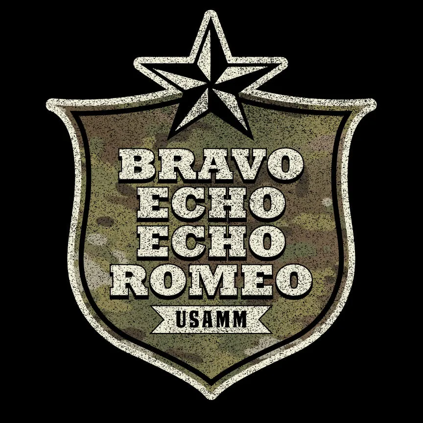 Bravo Echo Echo Romeo Shield T-Shirt