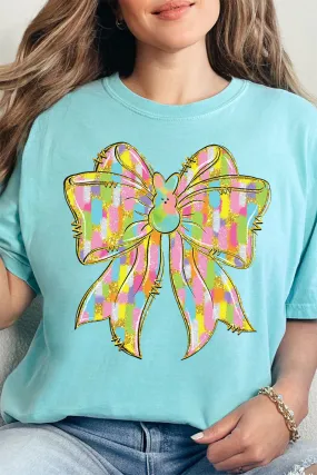 Brushed Peep Coquette Bow Comfort Colors Adult Ring-Spun Cotton Tee