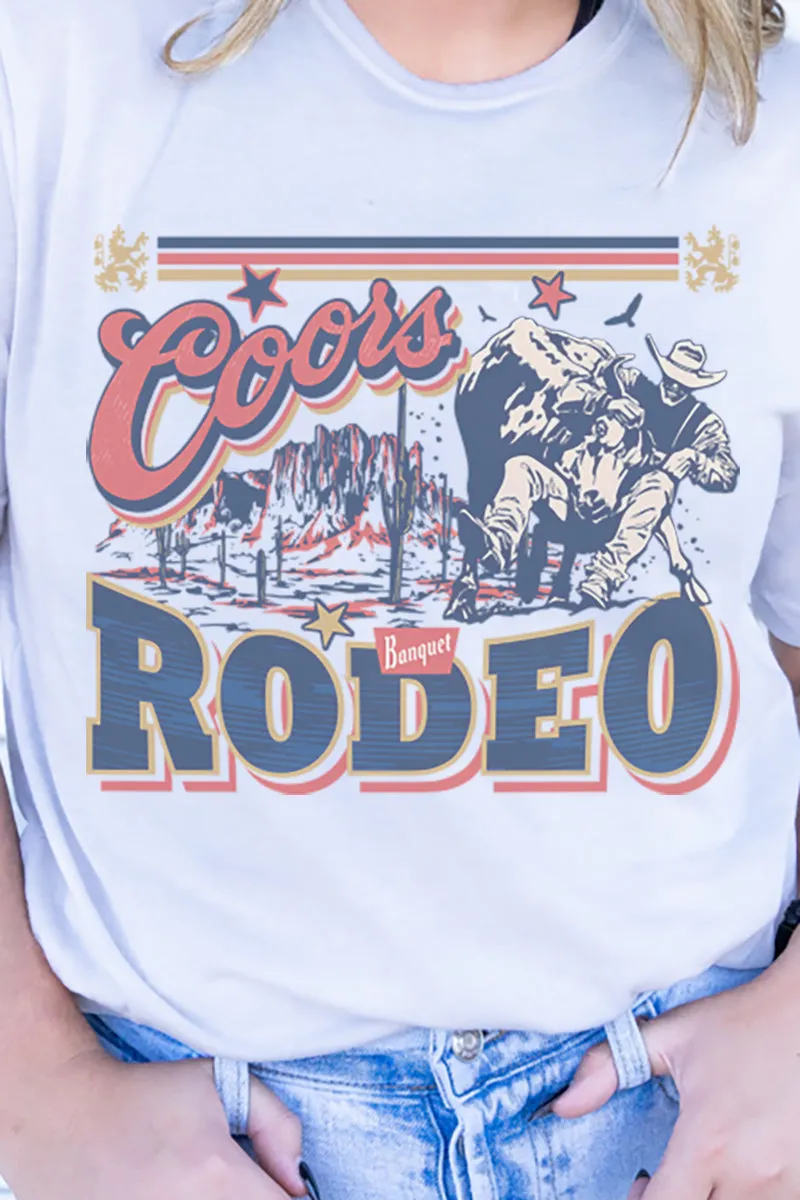 Bull Rider Coors Rodeo Adult Soft-Tek Blend T-Shirt