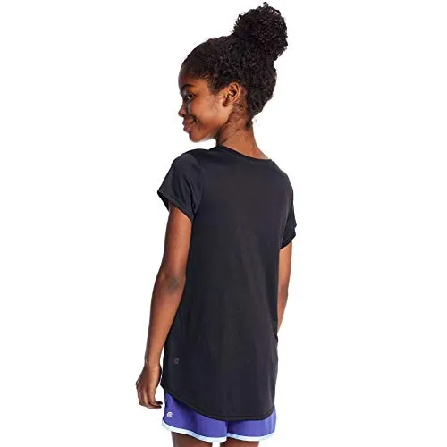 C9 Champion girls Tech Tee T Shirt, Ebony/Believe I Can, Medium US