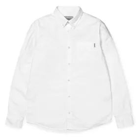 Carhartt L/S Button Down Pocket Shirt White