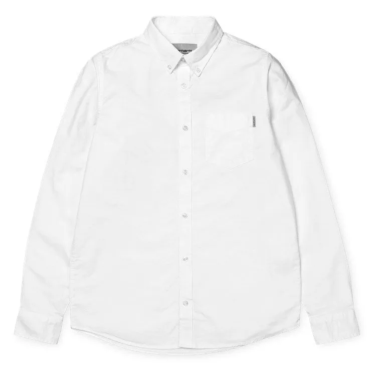 Carhartt L/S Button Down Pocket Shirt White