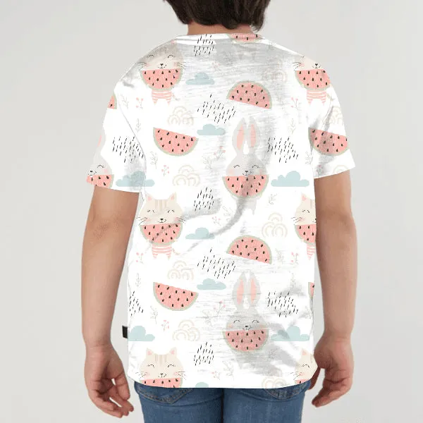 Cat Melon KIDS ALL-OVER PRINT T-SHIRT