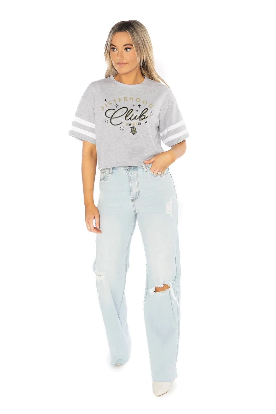 CENTRAL FLORIDA KNIGHTS SISTERHOOD CLUB DROP SHOULDER MID-CROP TEE