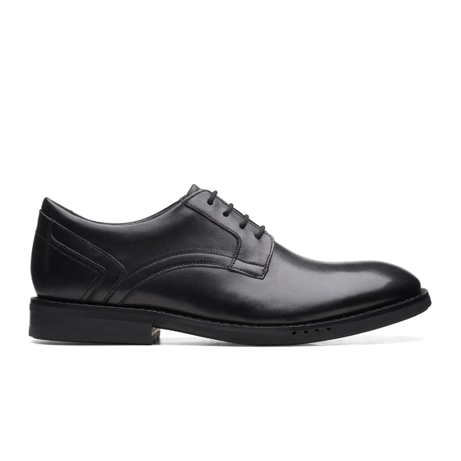 Clarks Un Hugh Lace Oxford (Men) - Black Leather