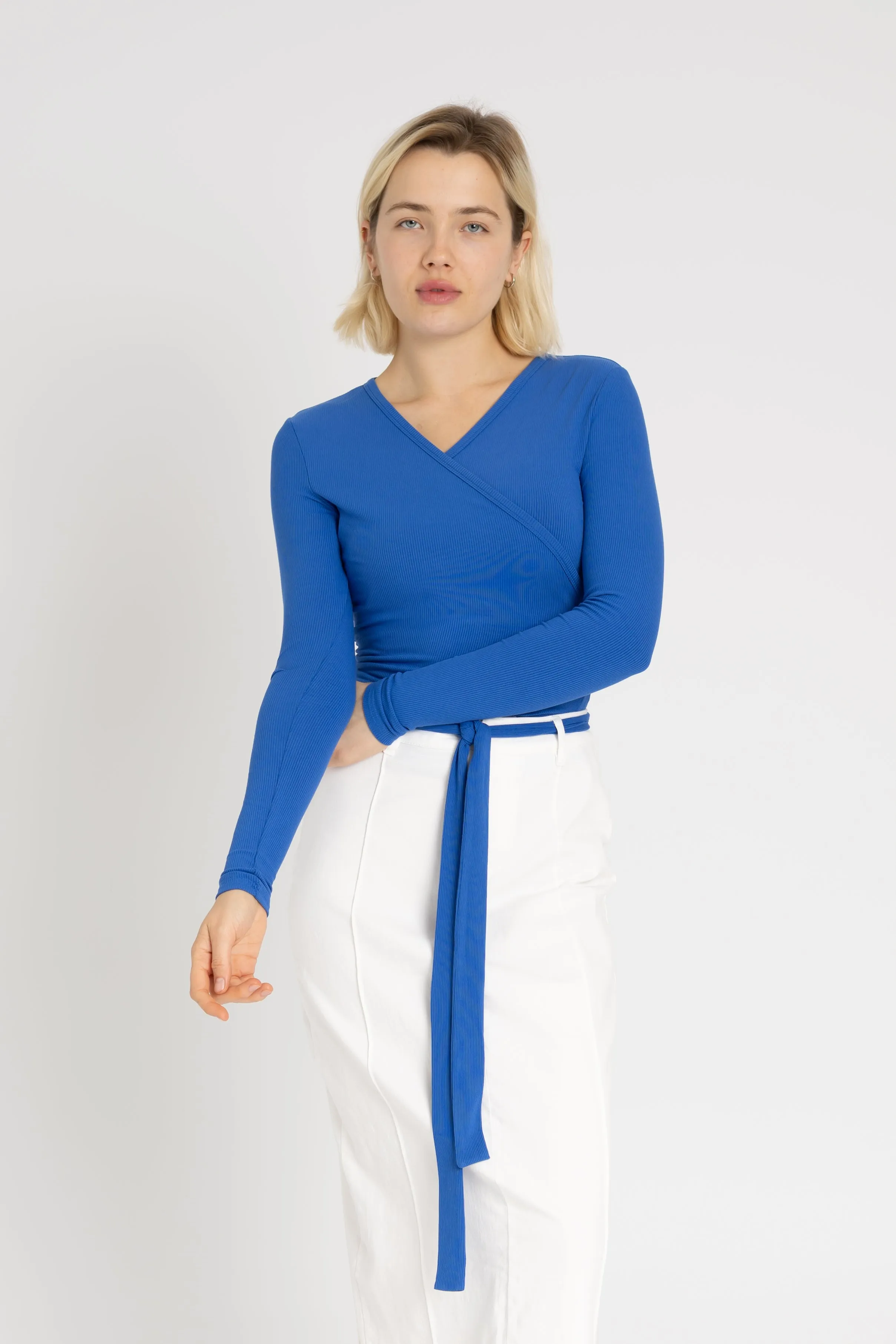 Cobalt Wrap Tee