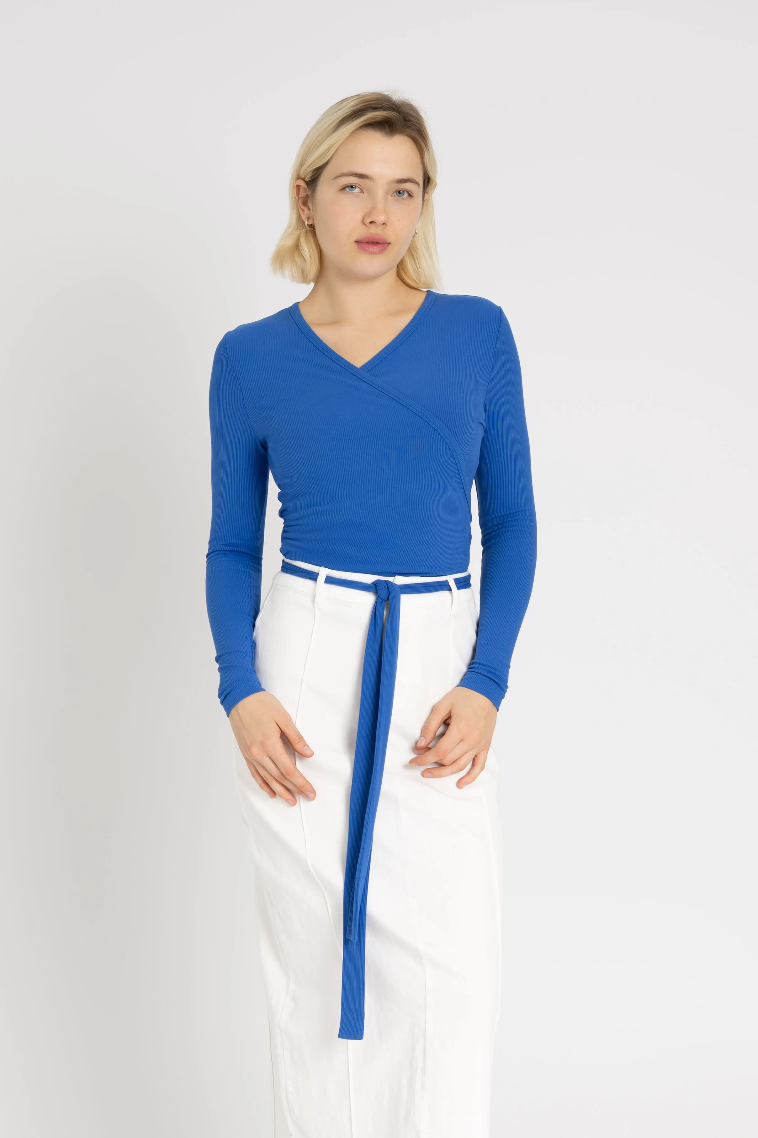 Cobalt Wrap Tee