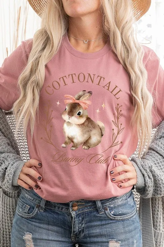 Cottontail Bunny Club Easter Graphic T Shirts