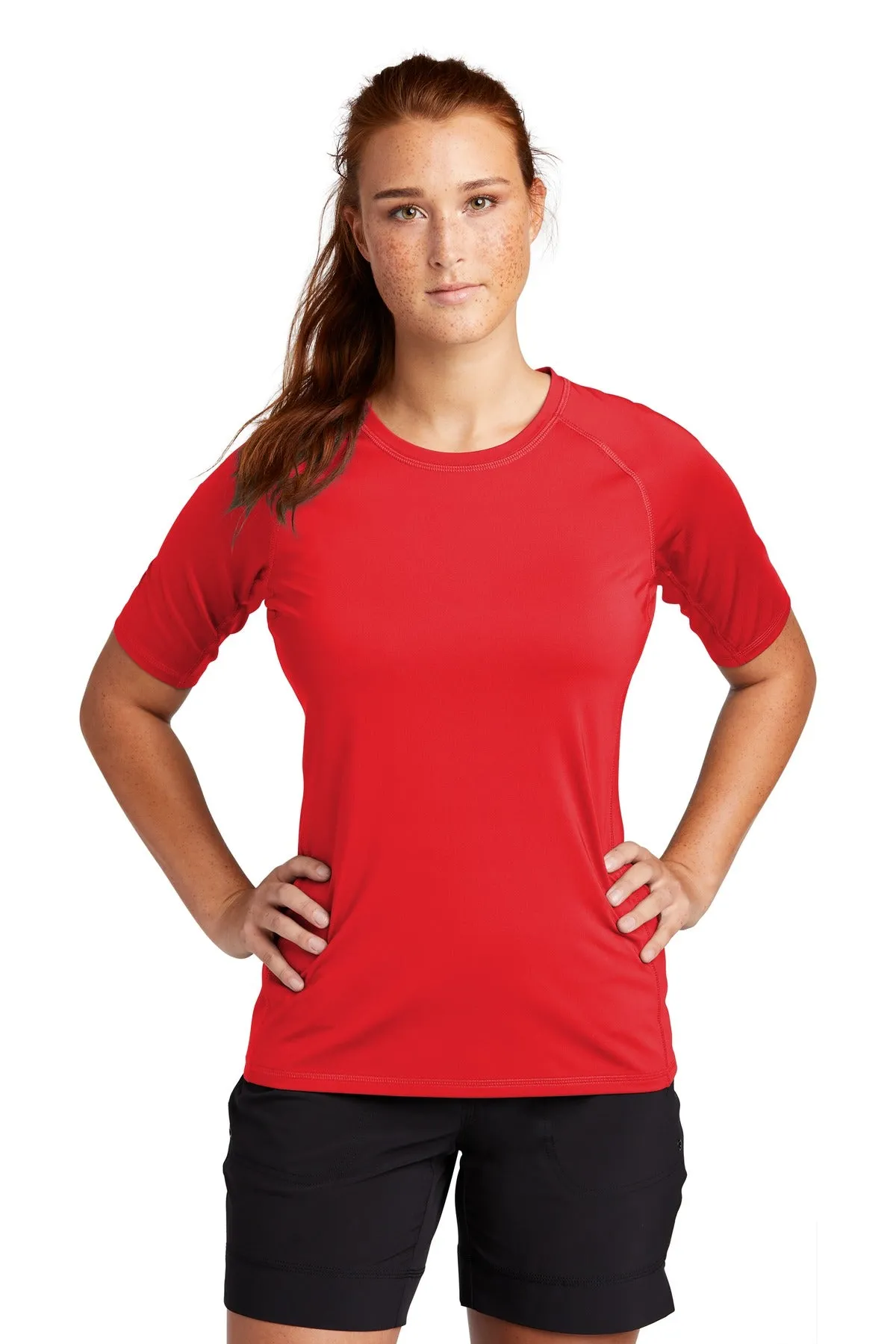 Custom Embroidered - Sport-Tek ® Ladies Rashguard Tee. LST470