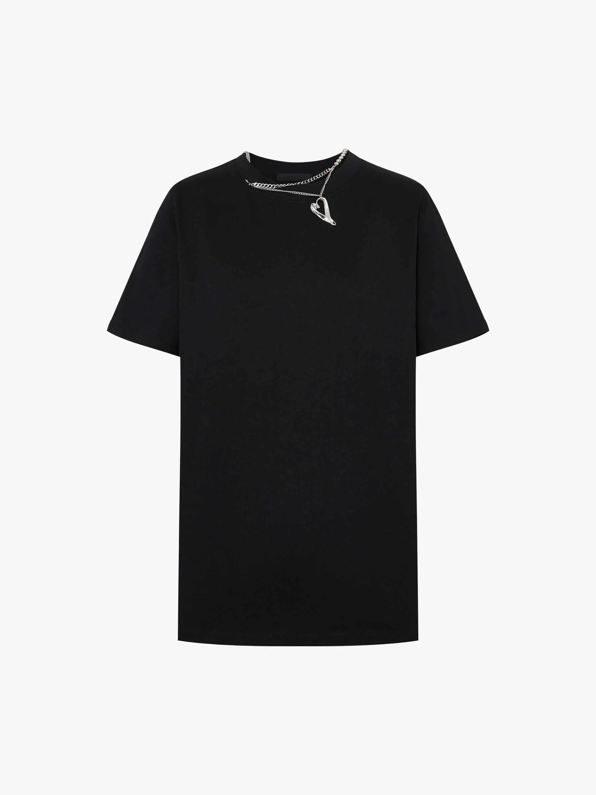 Cutout Neck Cotton T-shirts