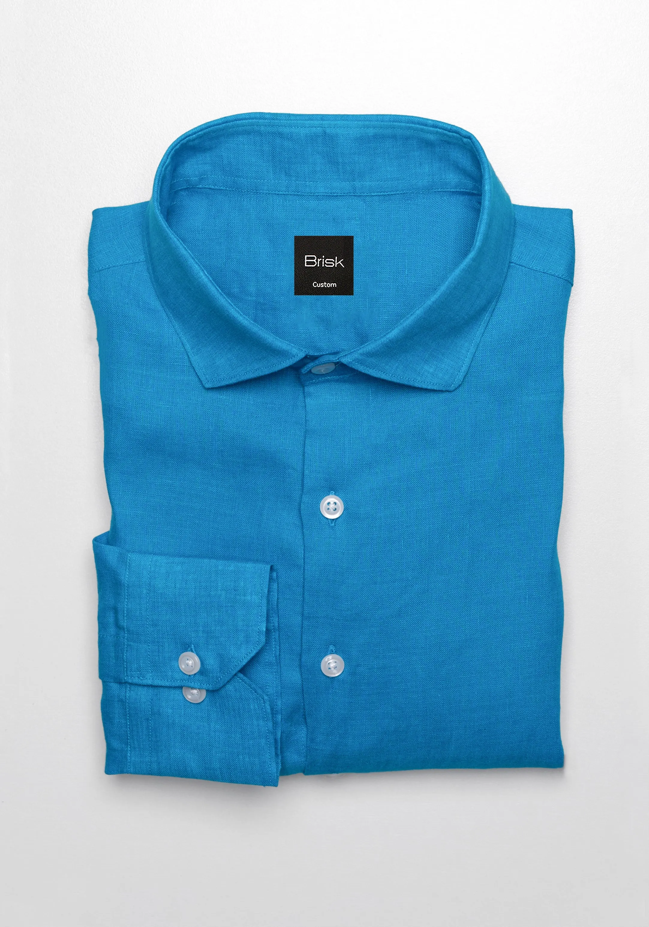 Electric Turquoise Irish Linen Shirt