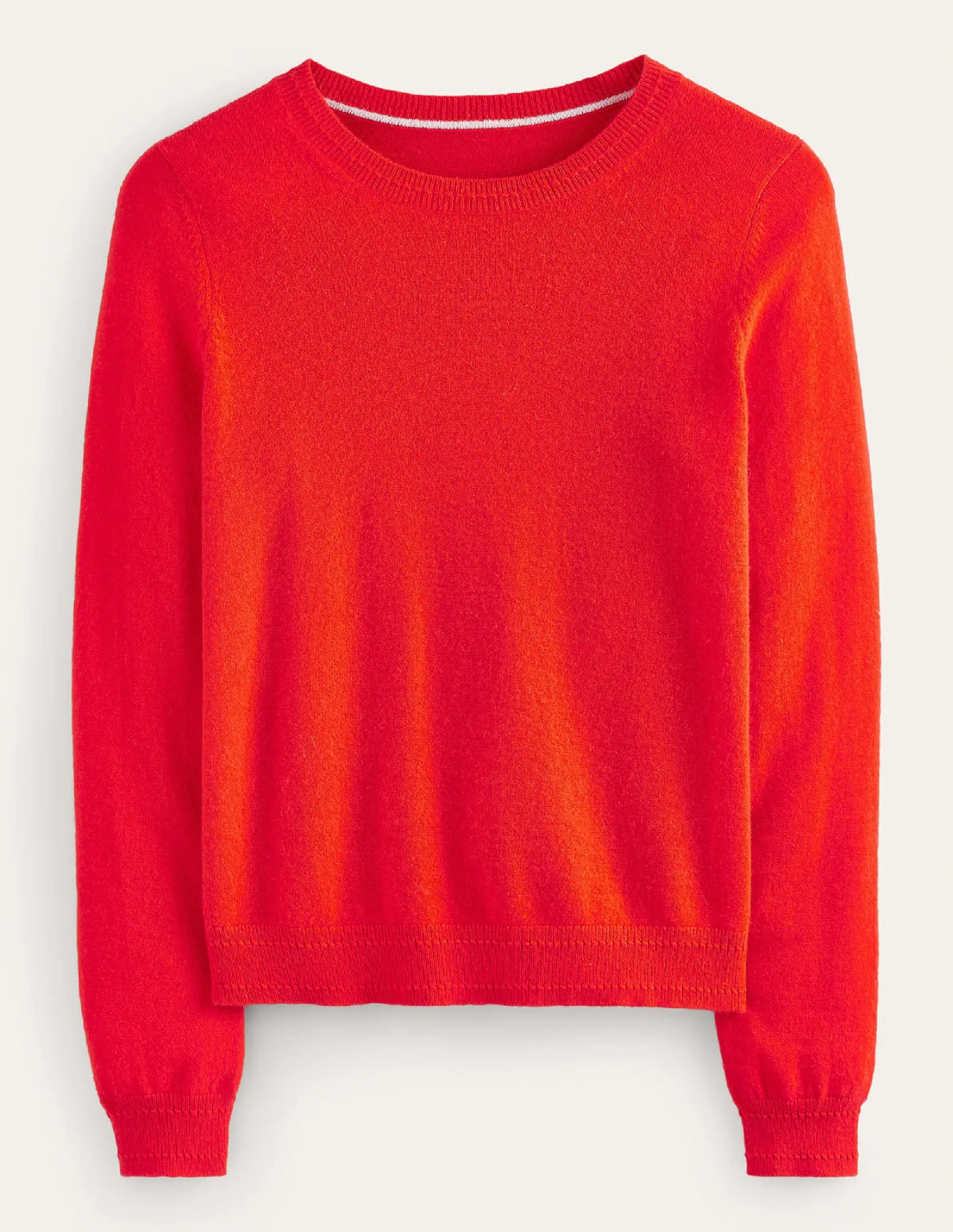 Eva Cashmere Crew Neck Jumper-Fiesta Orange