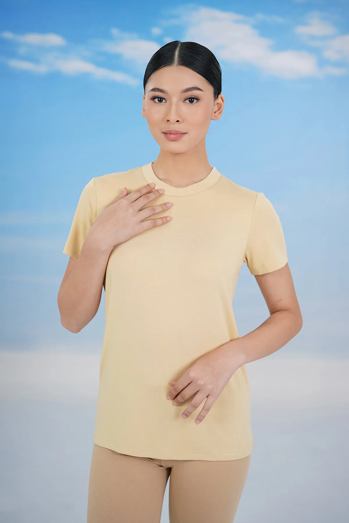 Everyday Inner Short Sleeves - Almond