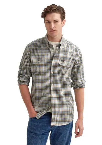 Foss Thermo Weave Check Shirt in Blue by Barbour