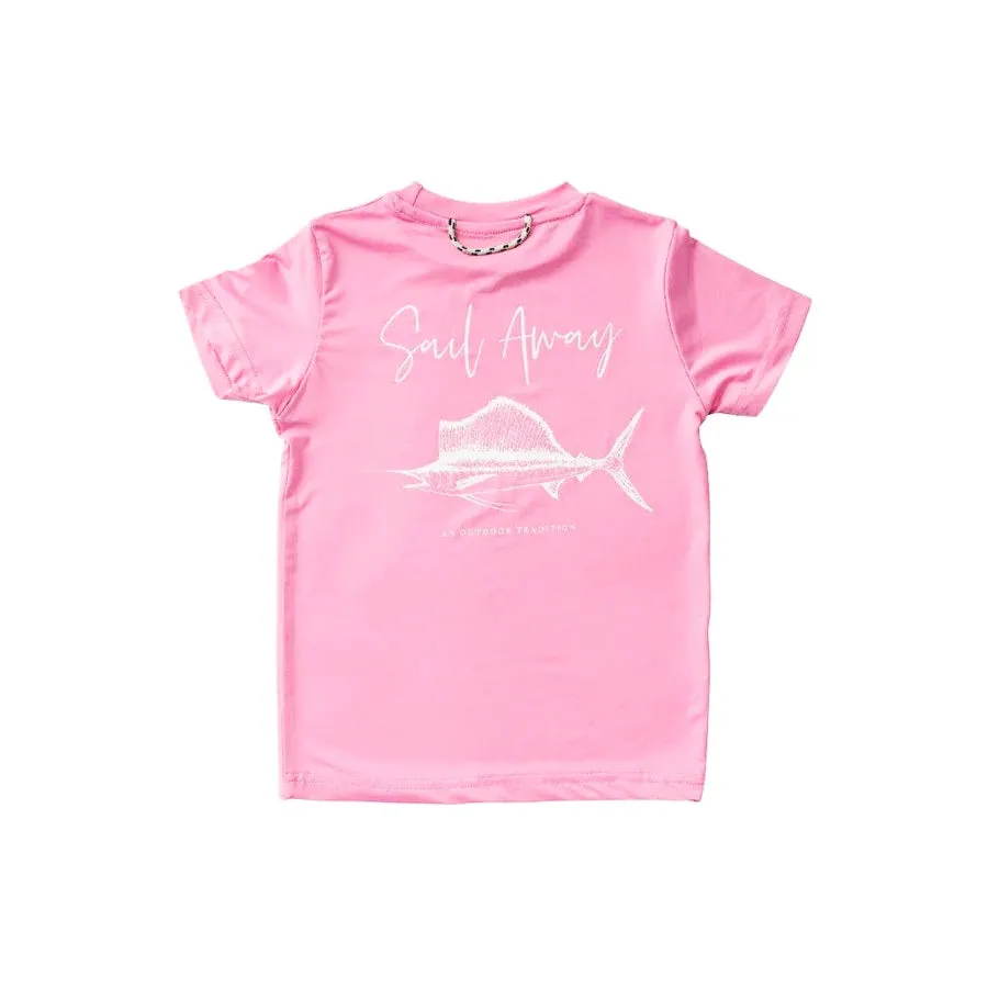 Girl’s Sailfish Performance T-Shirt in Bonbon