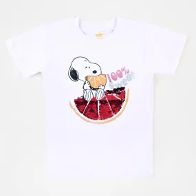 Girls T-Shirt Sweet - White