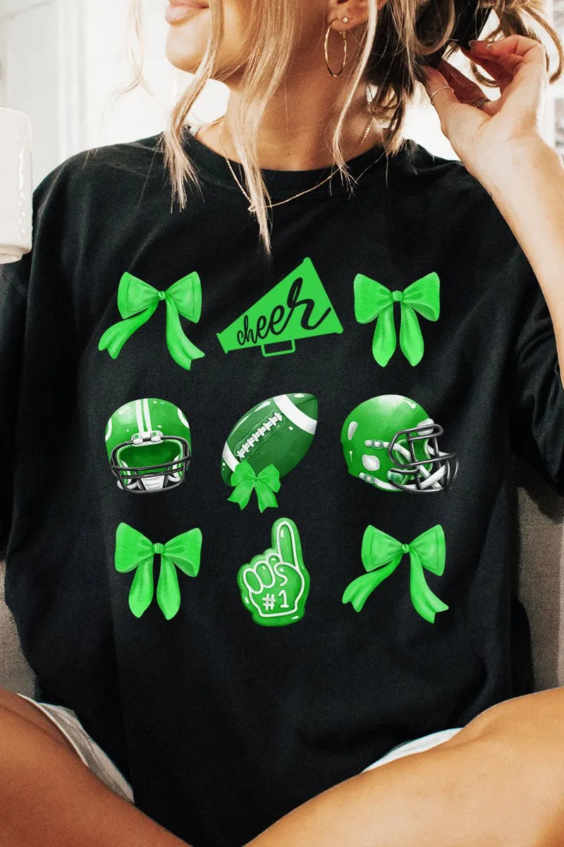 Green Blitz And Bows Comfort Colors Adult Ring-Spun Cotton Tee