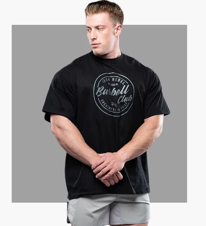 GYM BUDDY BARBELL OVERSIZED WORKOUT TEES