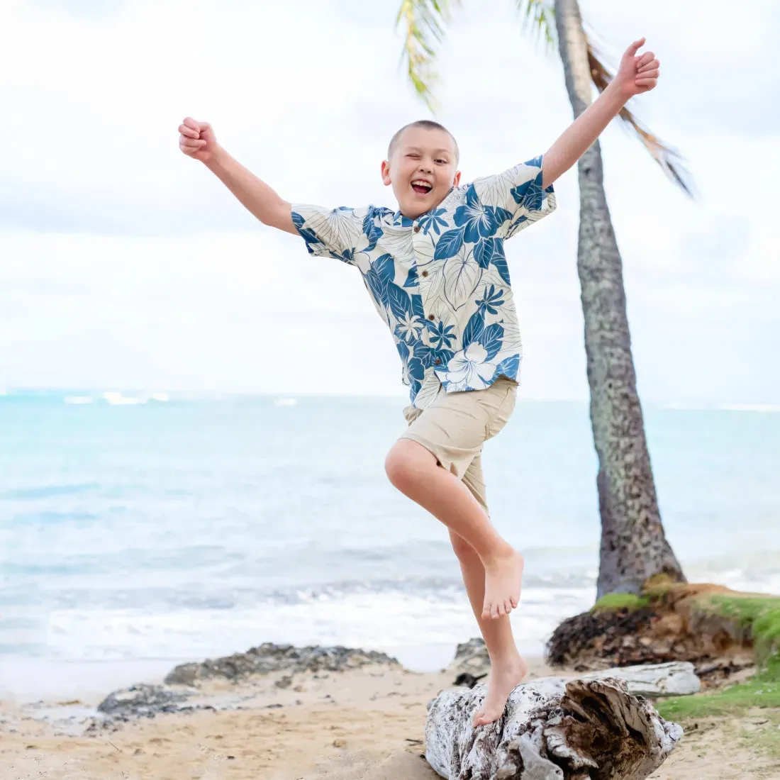 Haven Blue Hawaiian Boy Shirt