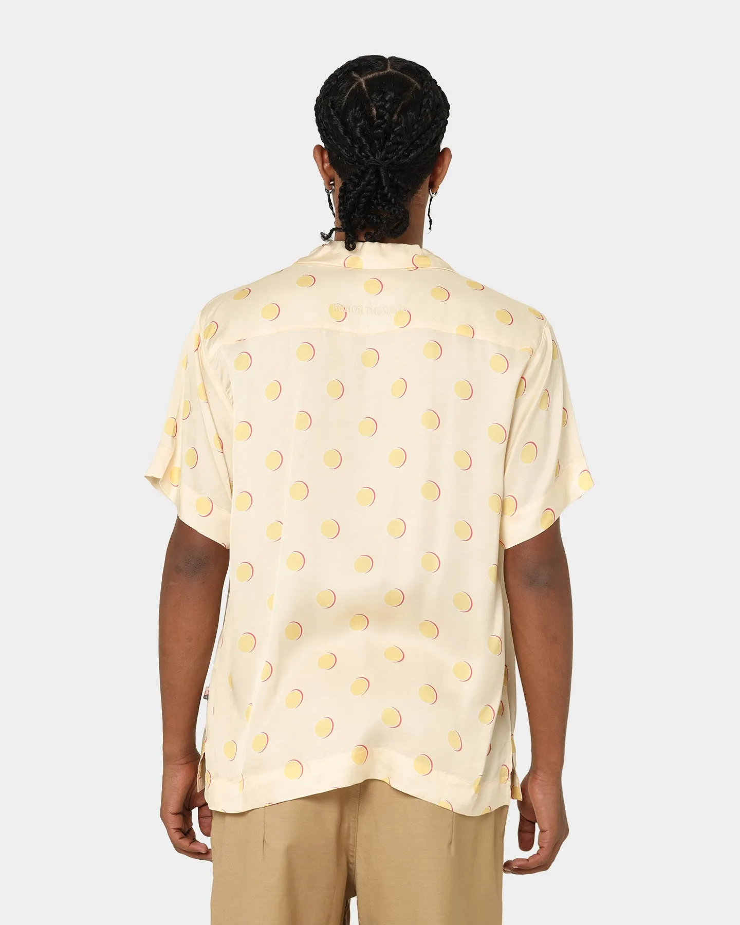 Honor The Gift Century Camp Button Up Shirt Cream Polkadot