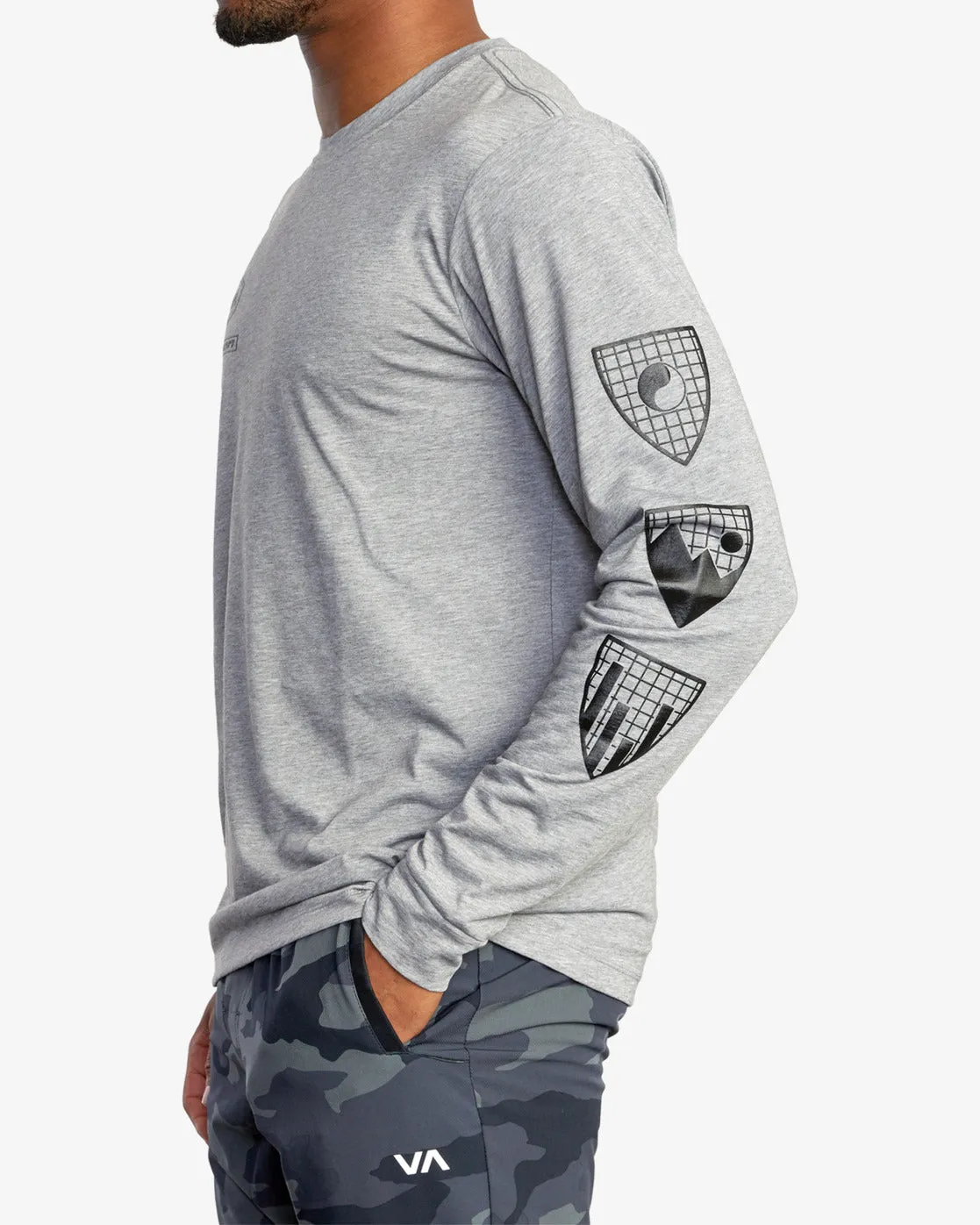 Insignia Long Sleeve Tee - Heather Grey