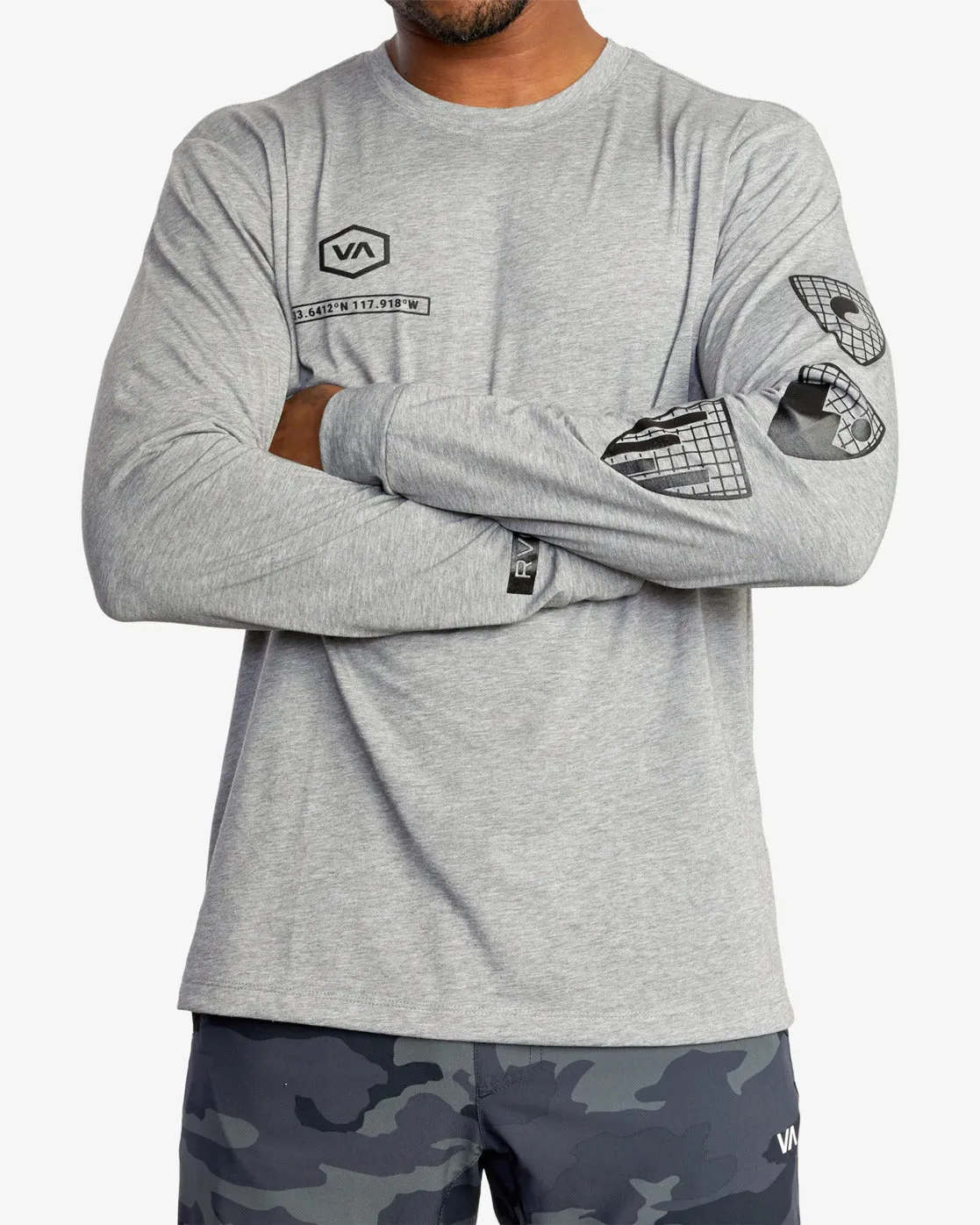 Insignia Long Sleeve Tee - Heather Grey