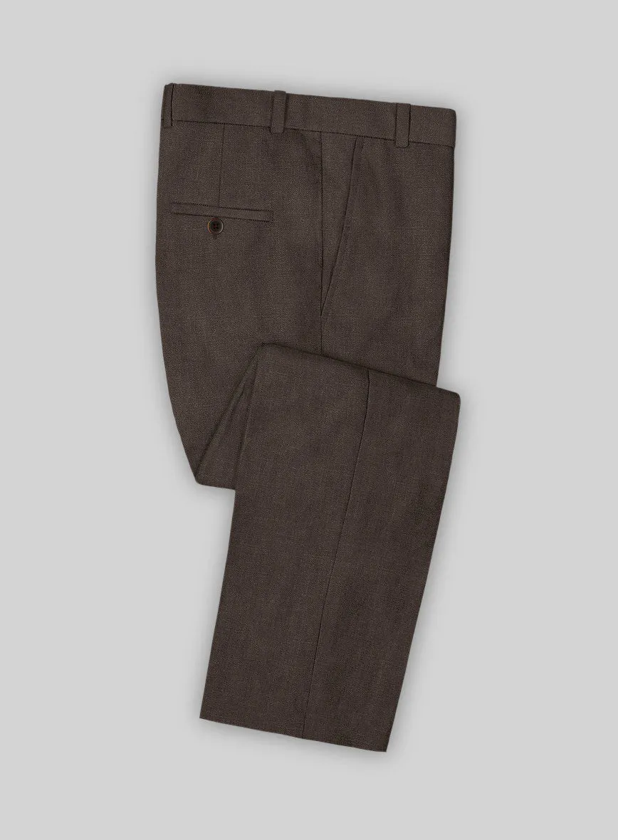 Italian Prato Brown Linen Pants