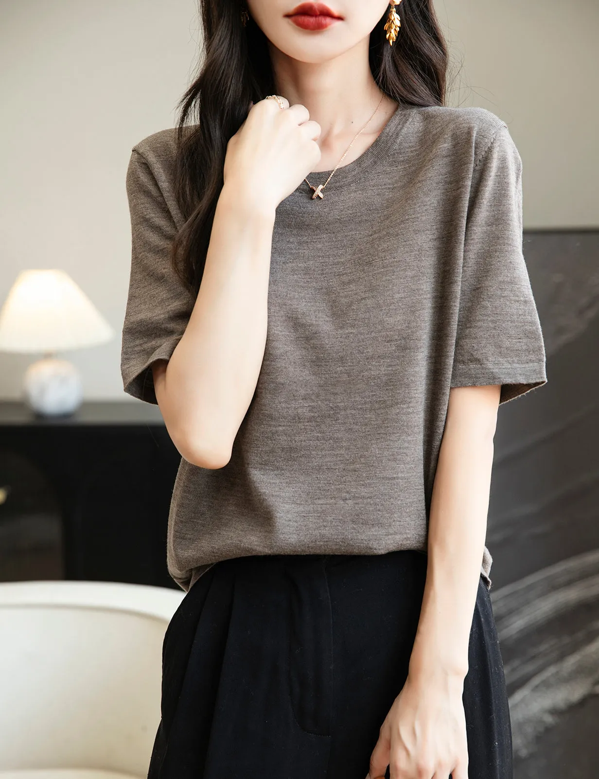 Julia Woman O Neck Short Sleeve T-Shirt