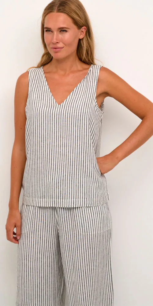 Kaffe Linen Blend Tank Top