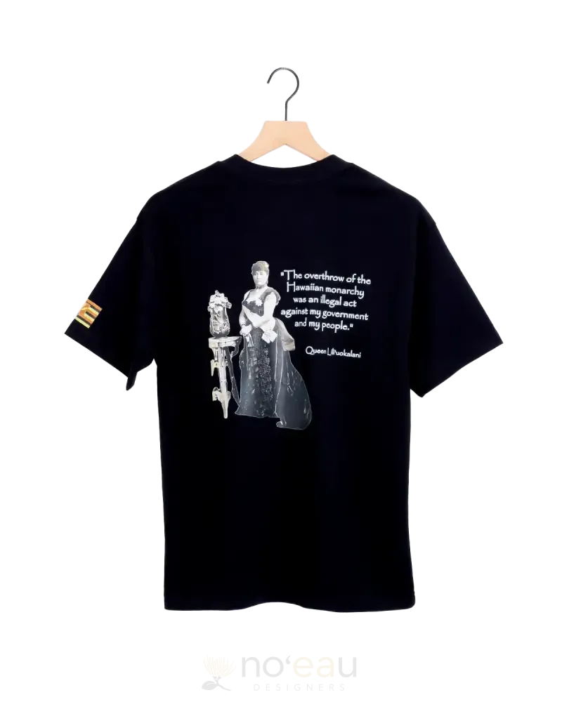 KZ DEZIGNS - Queen Liliʻuokalani Black T-shirt