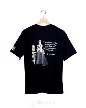 KZ DEZIGNS - Queen Liliʻuokalani Black T-shirt